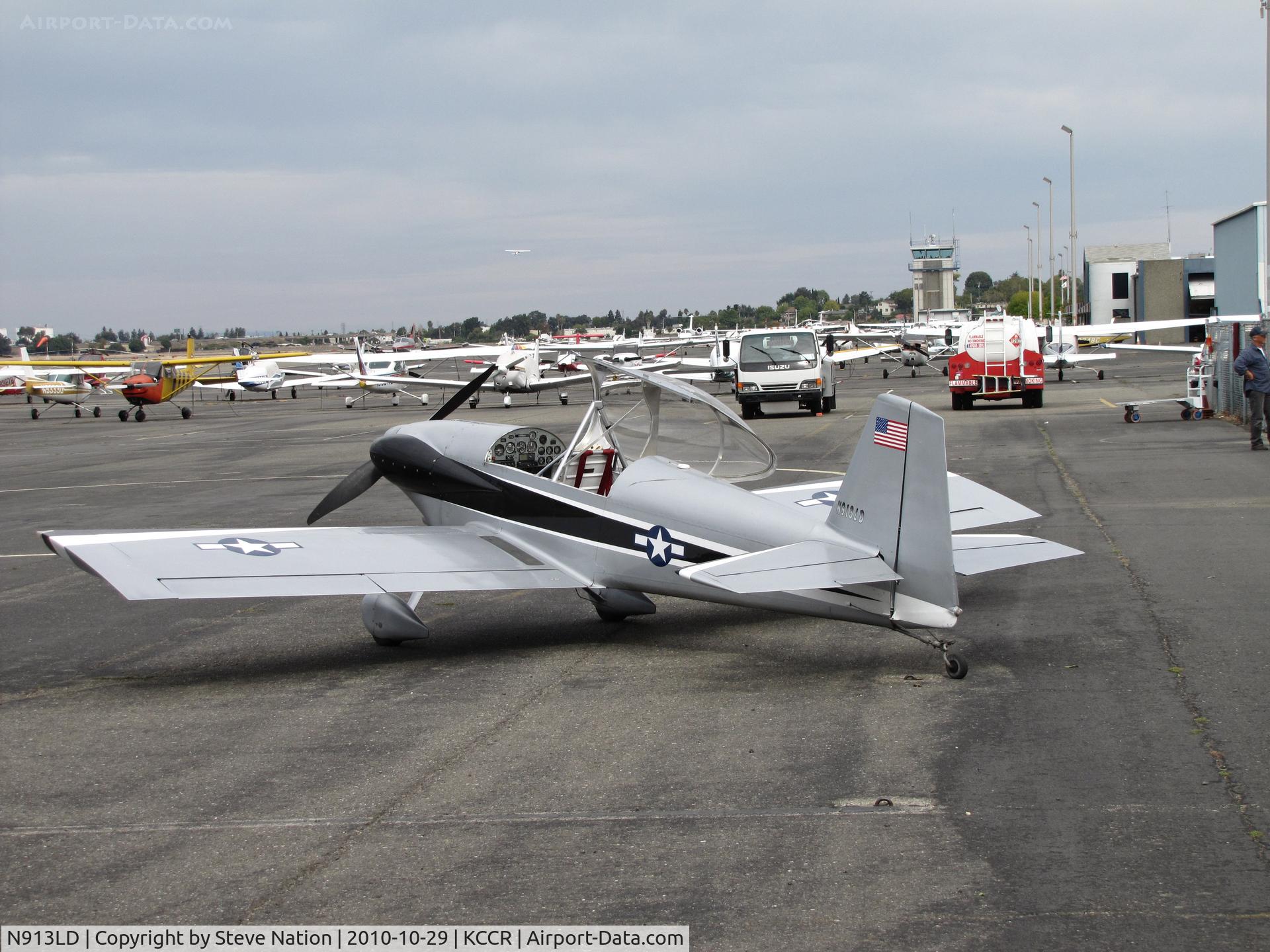 N913LD, Vans RV-4 C/N 1153, VANS RV-4 on PSA ramp just before the rain @ KCCR/Buchanan Field, Concord, CA (in from private airstrip in nearby Brentwood, CA)