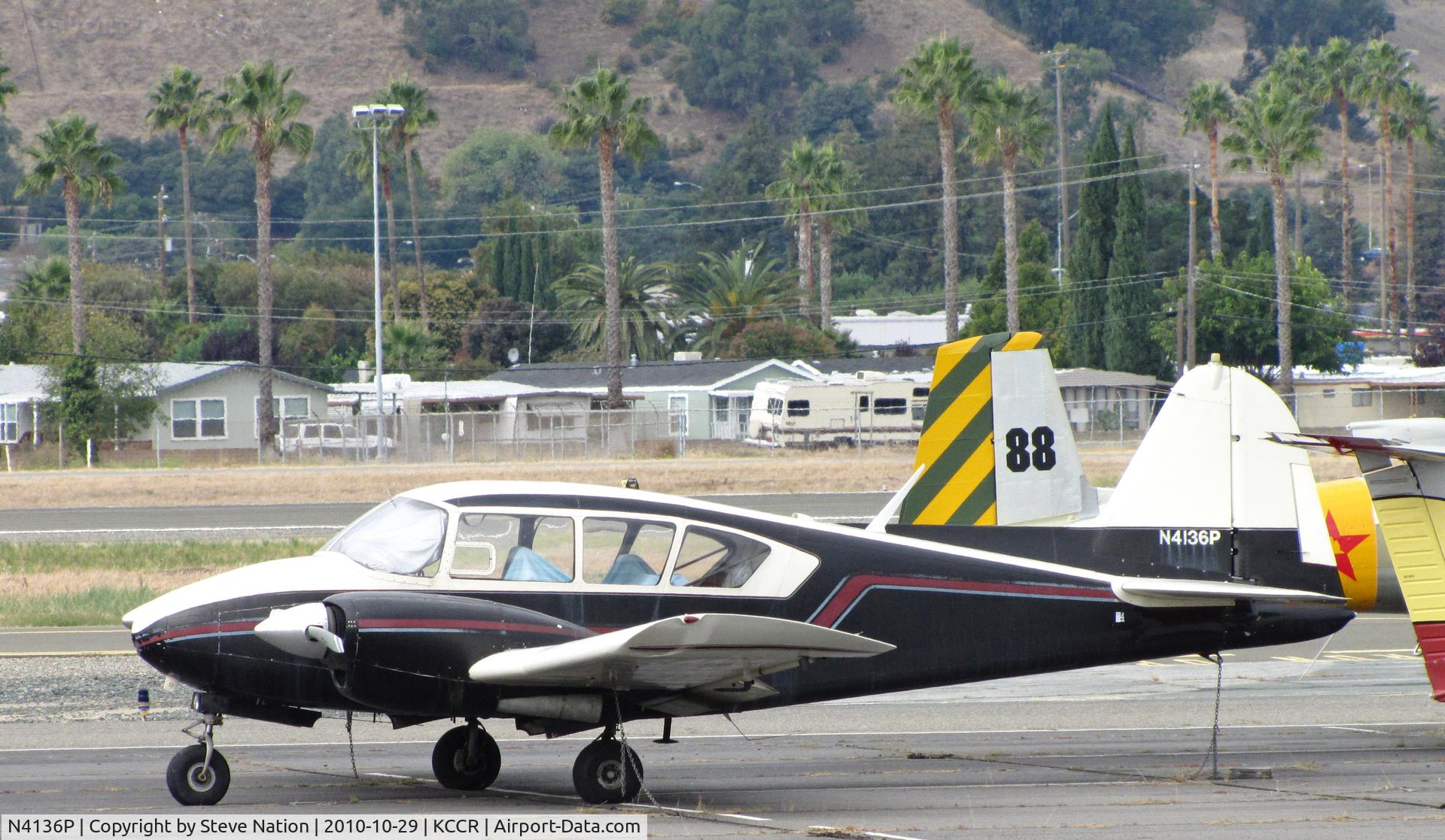 N4136P, 1959 Piper PA-23-160 Apache C/N 23-1617, Tired looking 1959 PA-23-160 now resides @ KCCR/Buchanan Field, Concord, CA with the Burning Man Aztec
