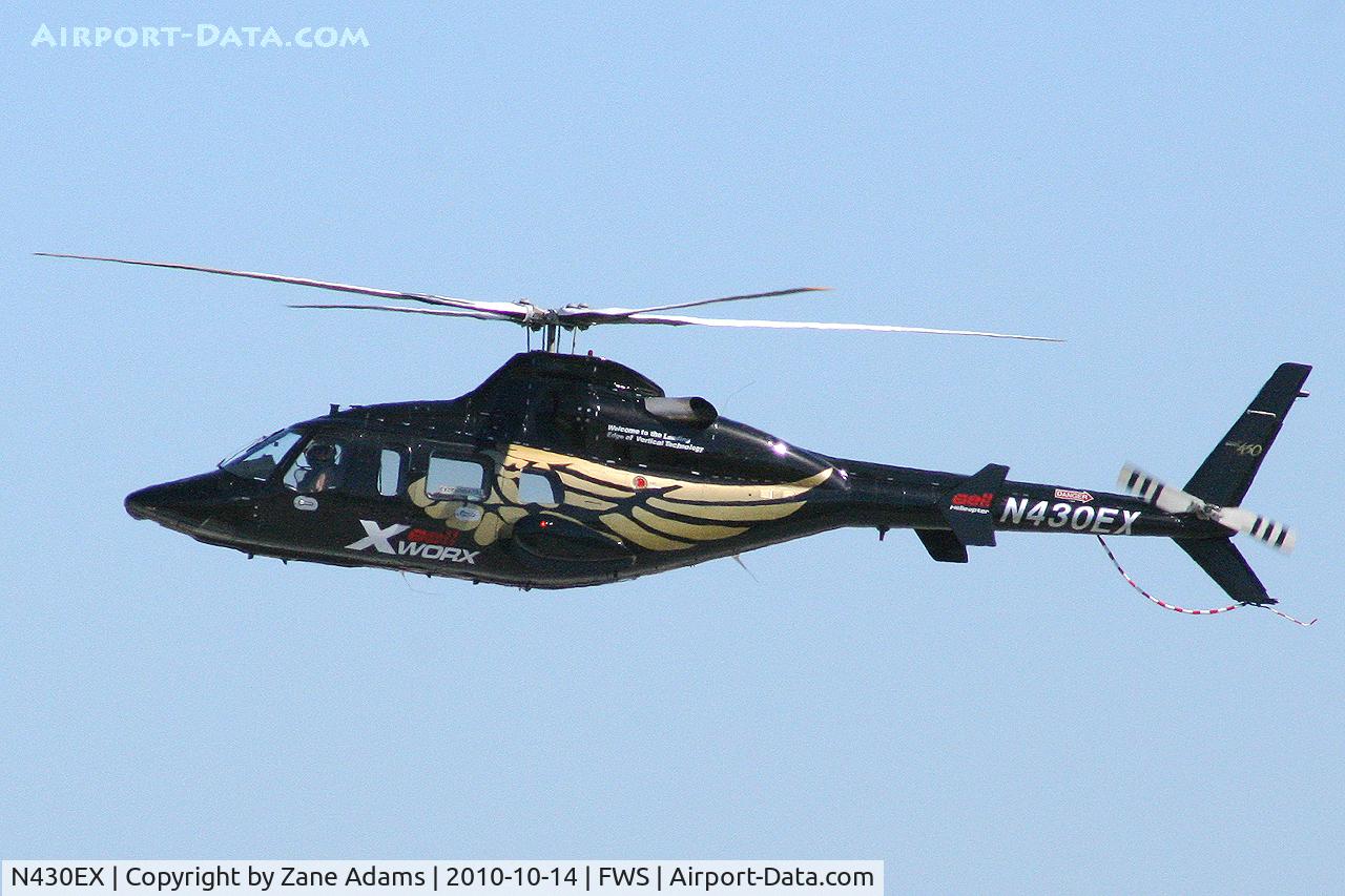 N430EX, 1995 Bell 430 C/N 49001, At Fort Worth Pinks Airport.  Bell Helicopter flight training.