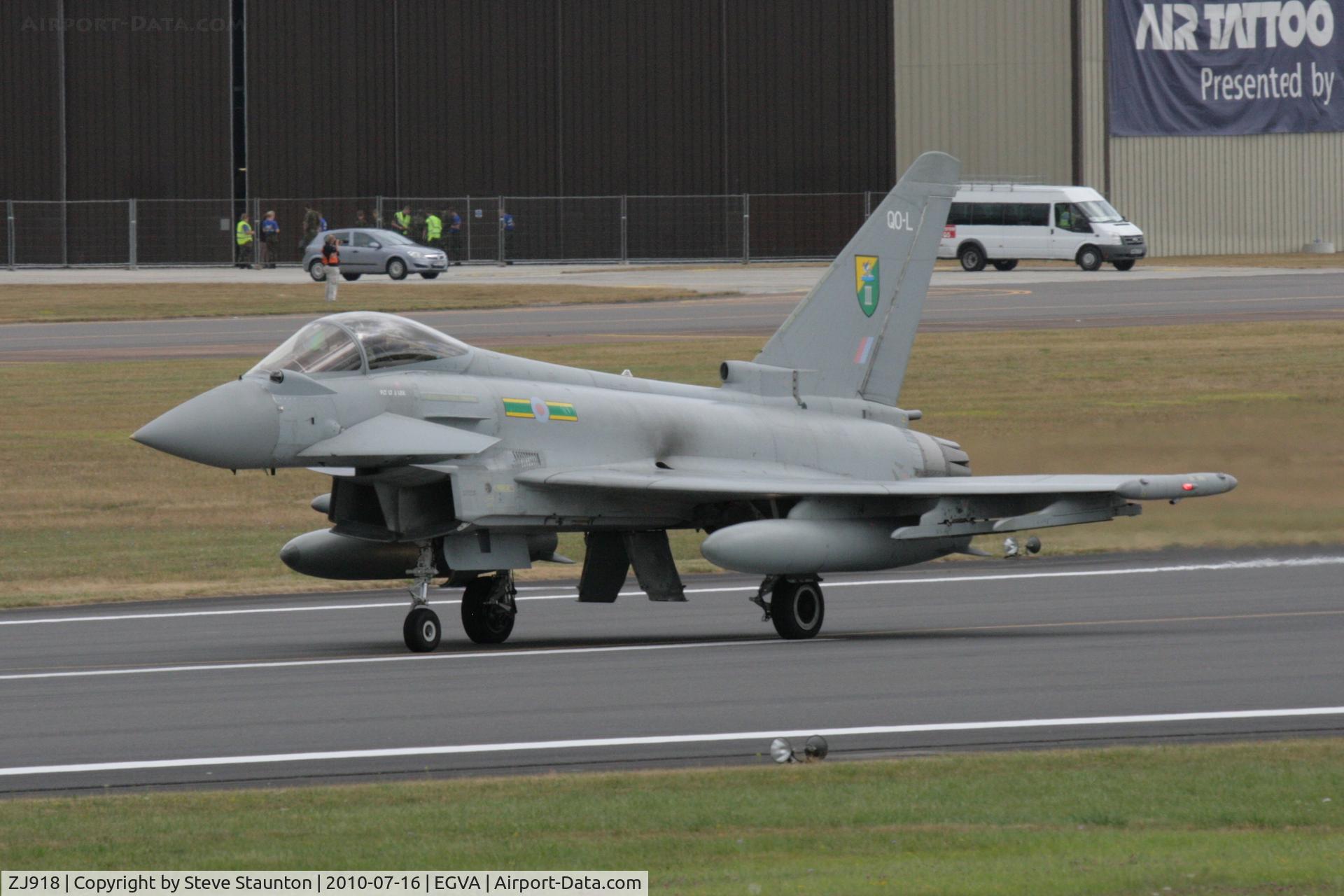 ZJ918, 2005 Eurofighter EF-2000 Typhoon FGR4 C/N 0062/BS009, Taken at the Royal International Air Tattoo 2010