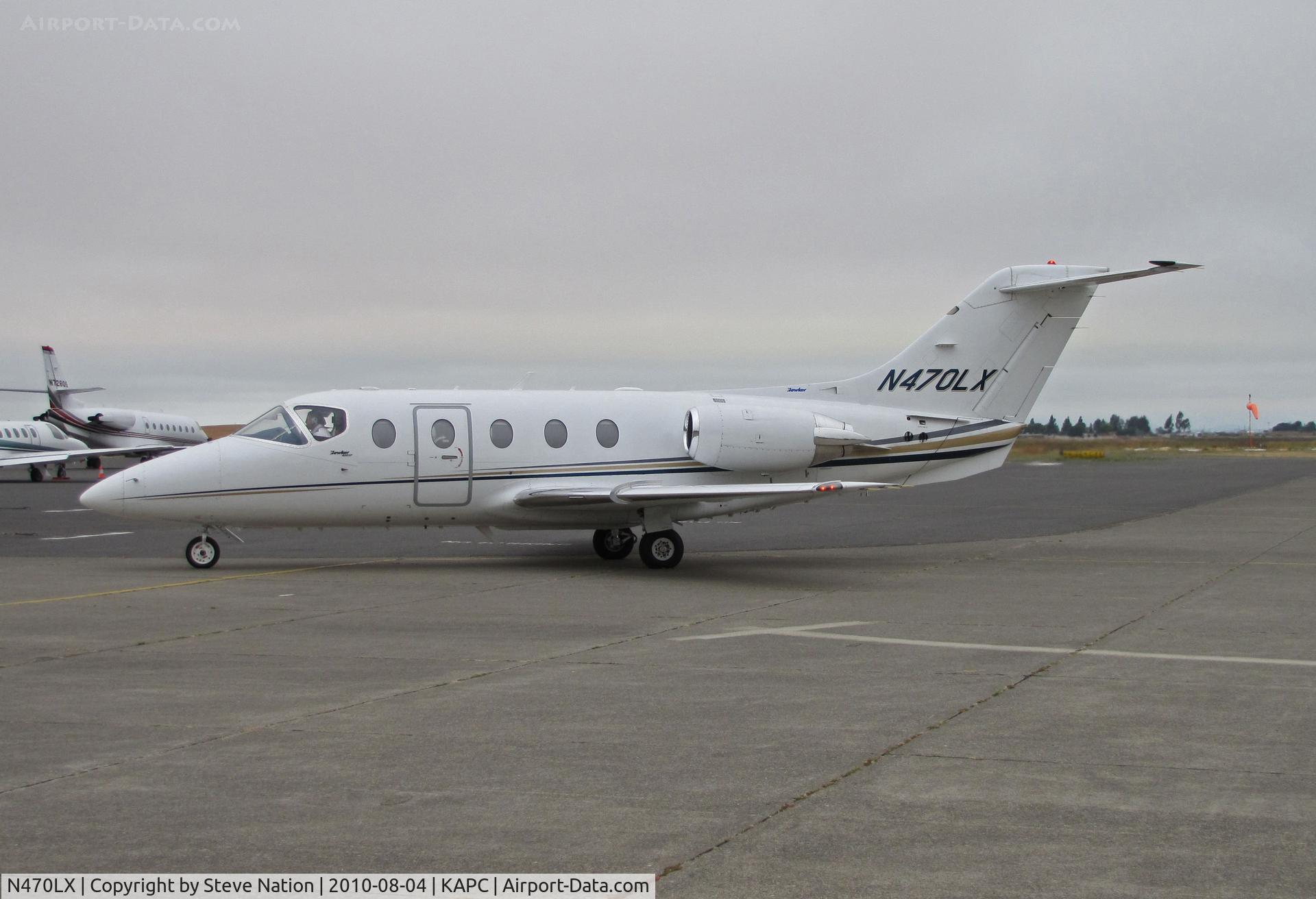 N470LX, 2007 Raytheon 400A Beechjet C/N RK-478, Flight Options Raytheon 400A arriving from KSMO/Santa Monica, CA for visit to KAPC/Napa County Airport, CA