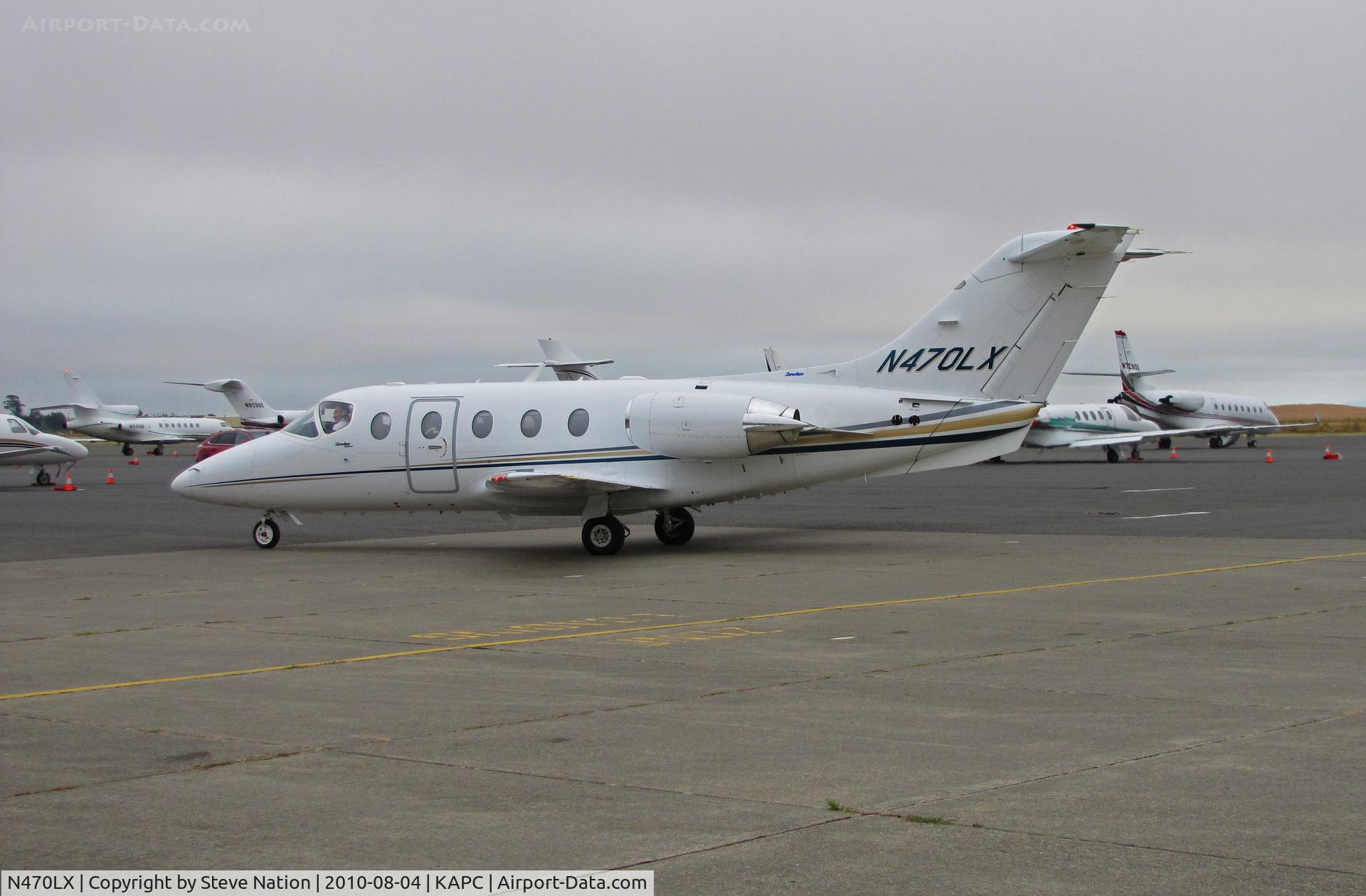N470LX, 2007 Raytheon 400A Beechjet C/N RK-478, Flight Options Raytheon 400A arriving from KSMO/Santa Monica, CA for visit to KAPC/Napa County Airport, CA