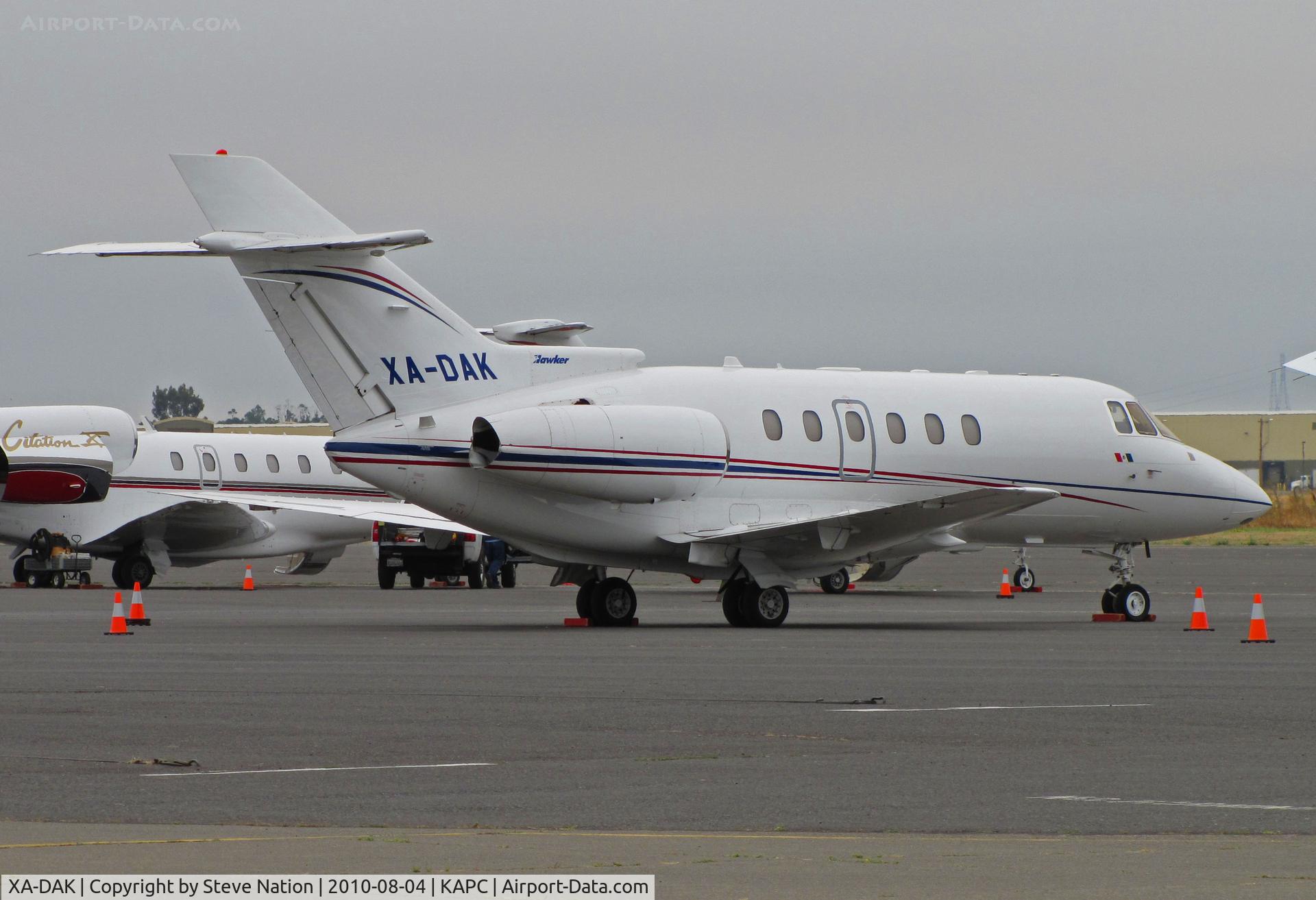 XA-DAK, 2004 Raytheon Hawker 800XP C/N 258702, Mexican-registered Hawker 800XP visiting KAPC/Napa County Airport, CA (former N966K/N96SK/N841LX