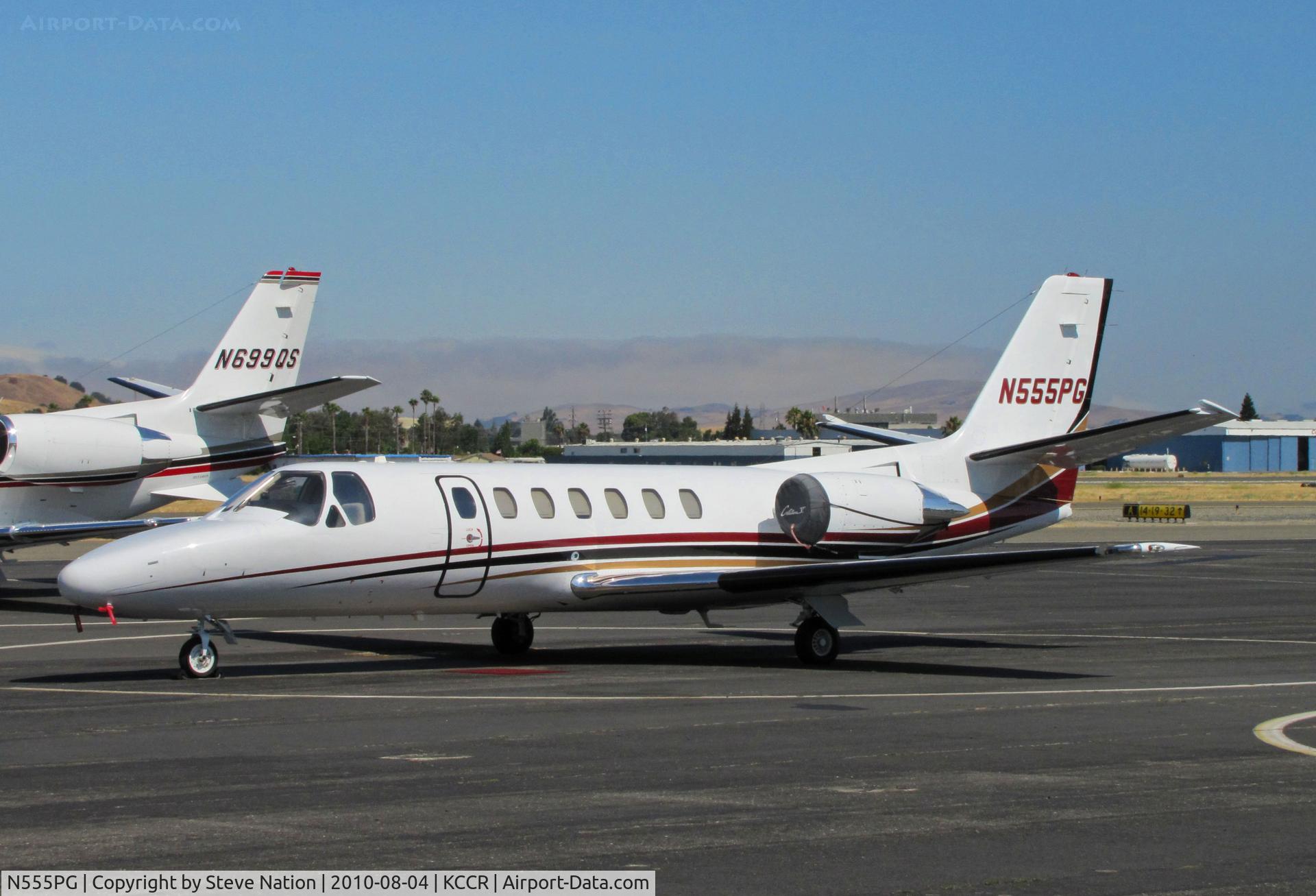 N555PG, 1991 Cessna 560 Citation V C/N 560-0102, BTM Enterprises 1991 Cessna 560 visiting KCCR/Buchanan Field, Concord, CA from KTVL