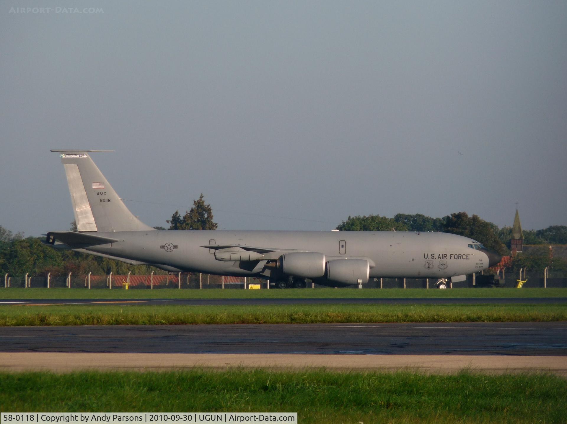 58-0118, 1958 Boeing KC-135R Stratotanker C/N 17863, 92 Arw Kc135 at Mildenhall