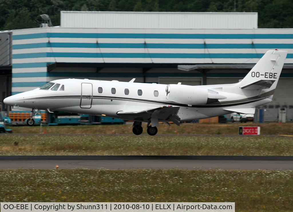 OO-EBE, 2009 Cessna 560XL Citation XLS+ C/N 560-6025, Landing rwy 24
