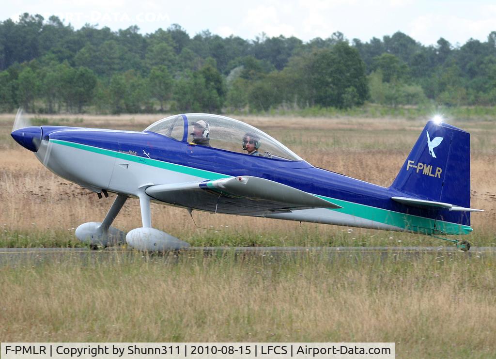 F-PMLR, Vans RV-8 C/N 80592, Arriving from flight...