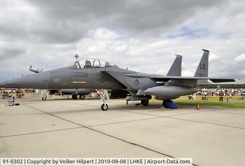 91-0302, 1991 McDonnell Douglas F-15E Strike Eagle C/N 1209/E167, Hungary airshow 2010
