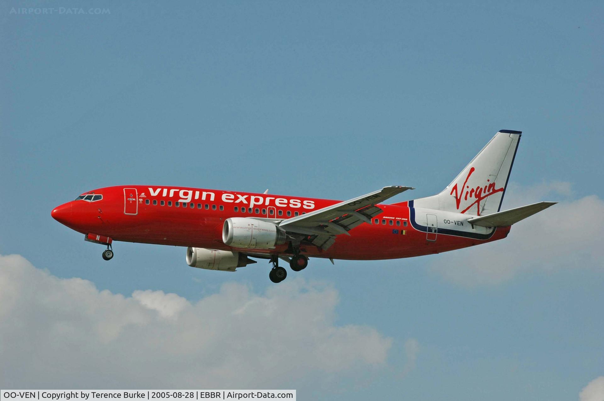 OO-VEN, 1998 Boeing 737-36N C/N 28586, Brussels ,August 2005
