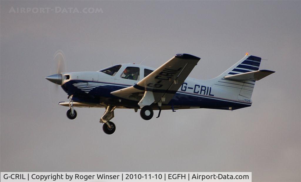 G-CRIL, 1976 Rockwell Commander 112B C/N 521, Visiting Commander departing Runway 22