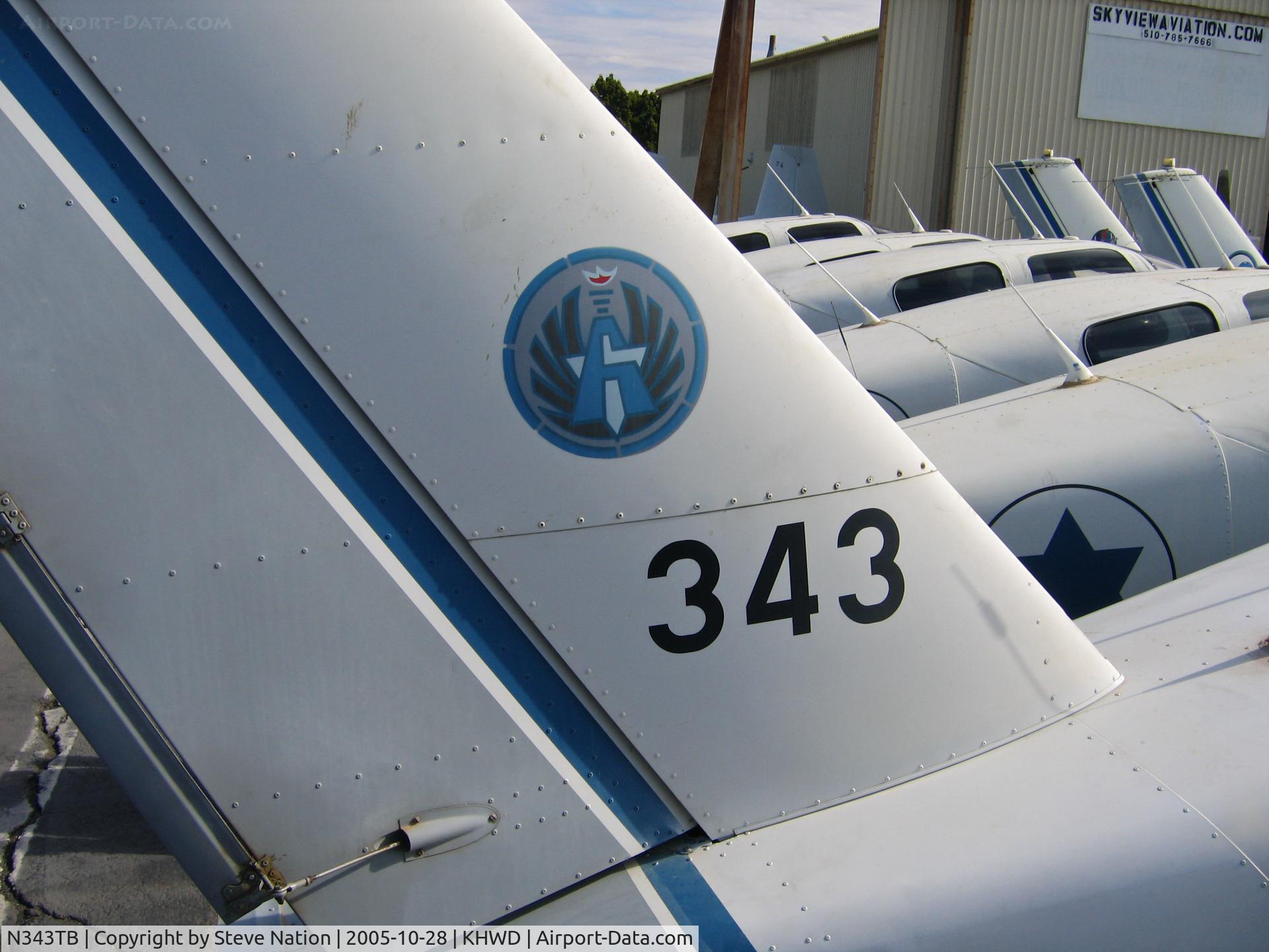 N343TB, 1994 Socata TB-20 TRINIDAD C/N 1697, ex-Israeli Defence Force 1994 TB-20 Trinidad No. 343 @ Hayward, CA with a dozen other TB-20s for 