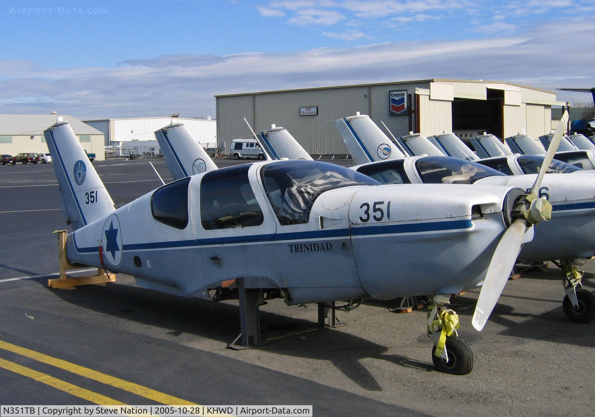 N351TB, 1995 Socata TB-20 Trinidad C/N 1708, ex-Israeli Defence Force 1995 TB-20 Trinidad No. 351 @ Hayward, CA with a dozen other TB-20s for 