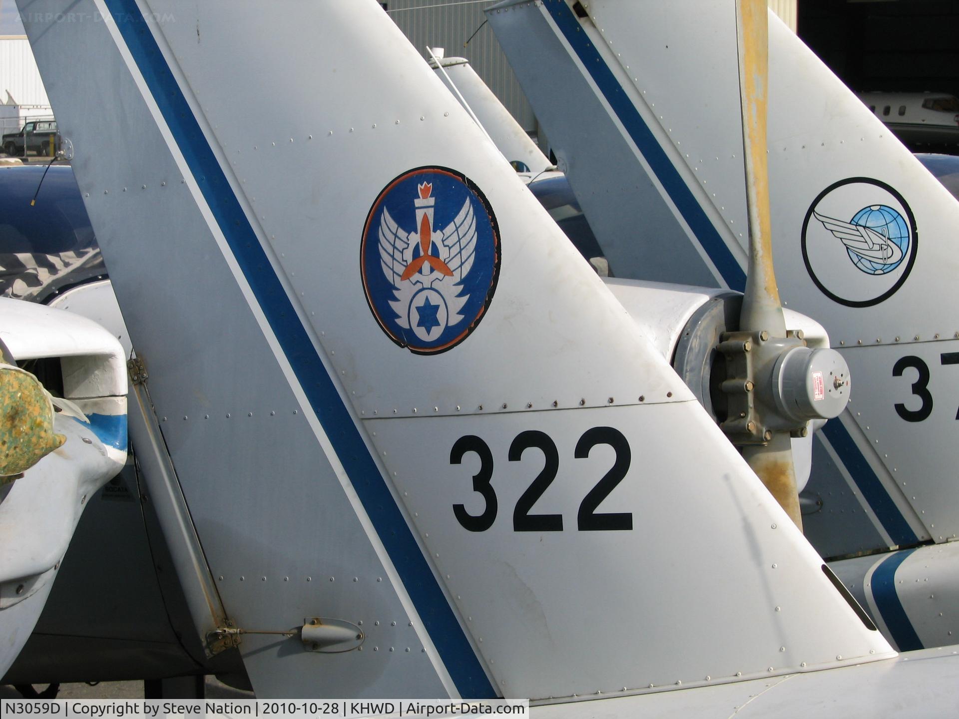 N3059D, Socata TB-20 Trinidad C/N 1676, ex-Israeli Defence Force 1995 TB-20 Trinidad No. 322 @ Hayward, CA with a dozen other TB-20s for 