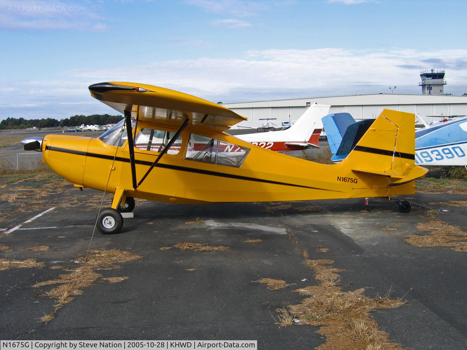 N1675G, 1968 Champion 7KCAB C/N 130, 1968 Champ 7KCAB @ Hayward, CA home base in Oct 2005