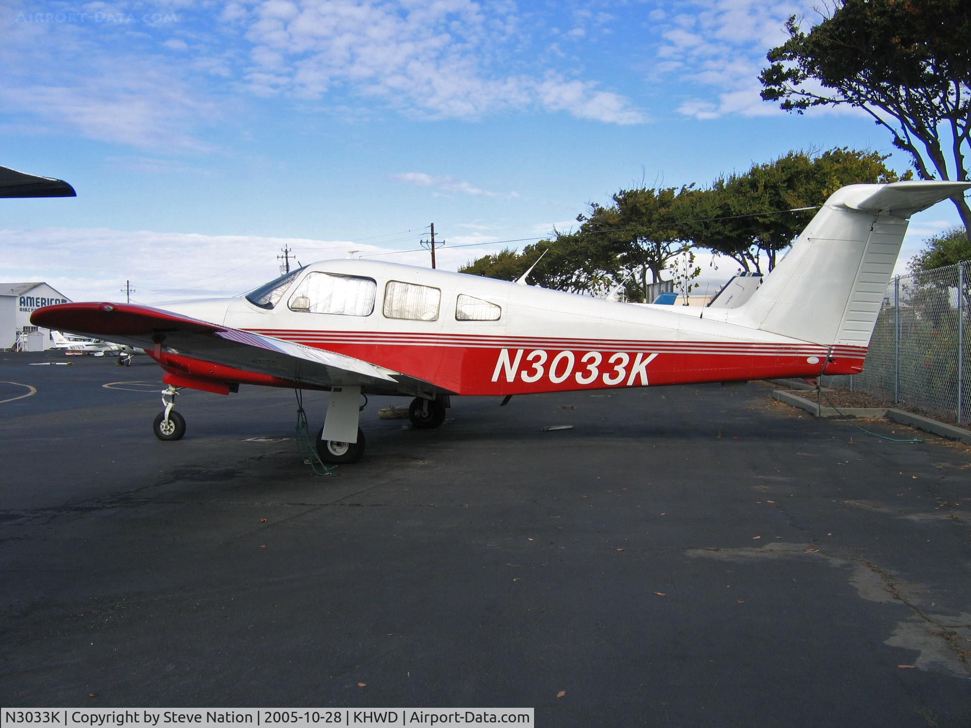 N3033K, 1979 Piper PA-28RT-201 Arrow IV C/N 28R-7918029, 1979 Piper PA-28R-201 @ Hayward, CA home base in Oct 2005 (to Hillside Aviation in Redding, CA by Nov 2006)