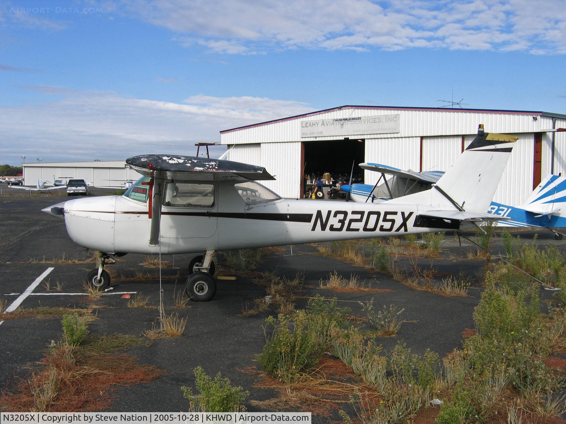 N3205X, 1966 Cessna 150G C/N 15064605, 1966 Cessna 150G @ Hayward, CA home base in Oct 2005