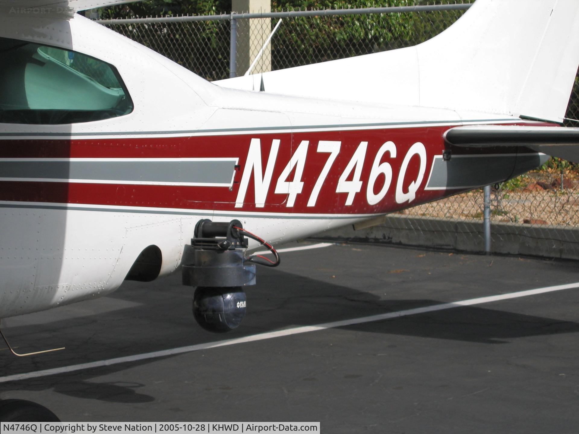 N4746Q, Cessna T210M Turbo Centurion C/N 21062586, Close-up of camera on Cessna T210M @ Hayward, CA home base in Oct 2005