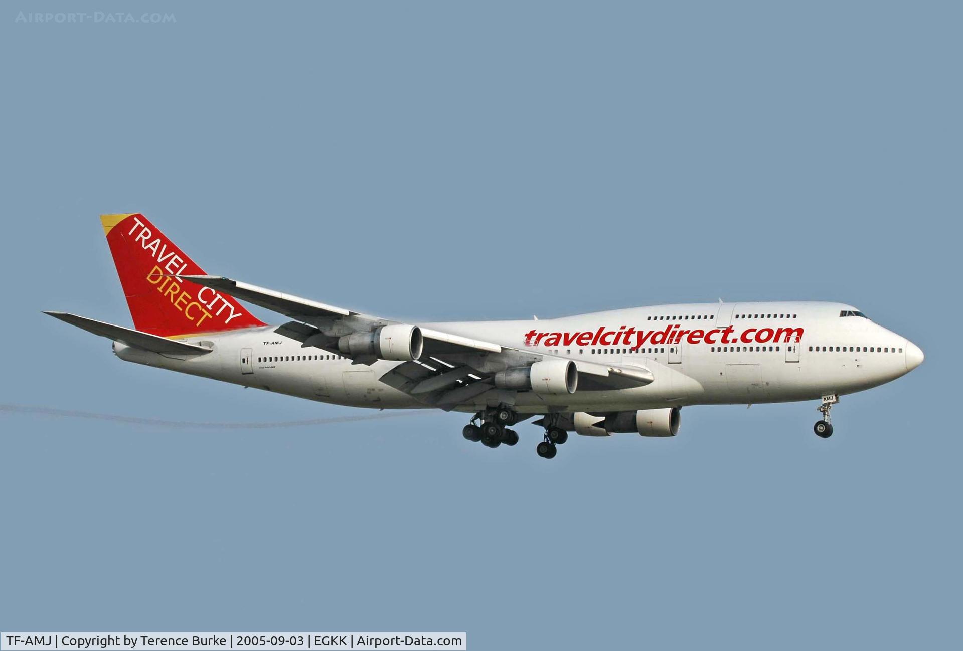 TF-AMJ, 1984 Boeing 747-312 C/N 23030, Gatwick,  RNY.08   September 2005