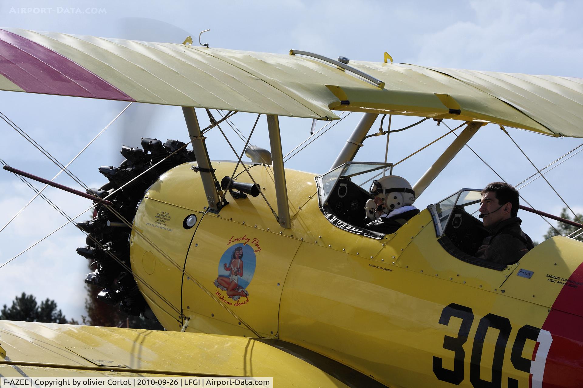 F-AZEE, 1941 Boeing N2S-4 Kaydet (A75N1) C/N 75-3286, Darois airshow 2010