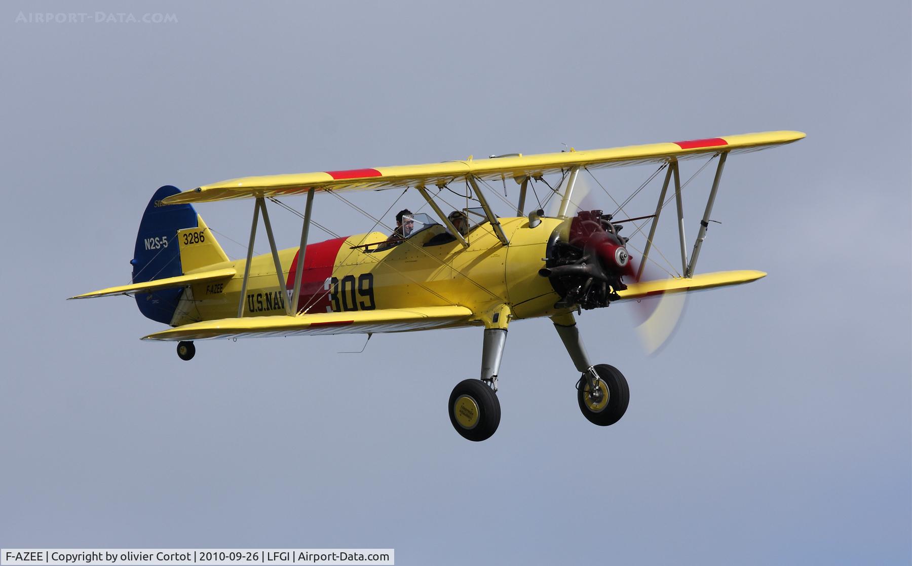F-AZEE, 1941 Boeing N2S-4 Kaydet (A75N1) C/N 75-3286, Dijon Darois airshow 2010