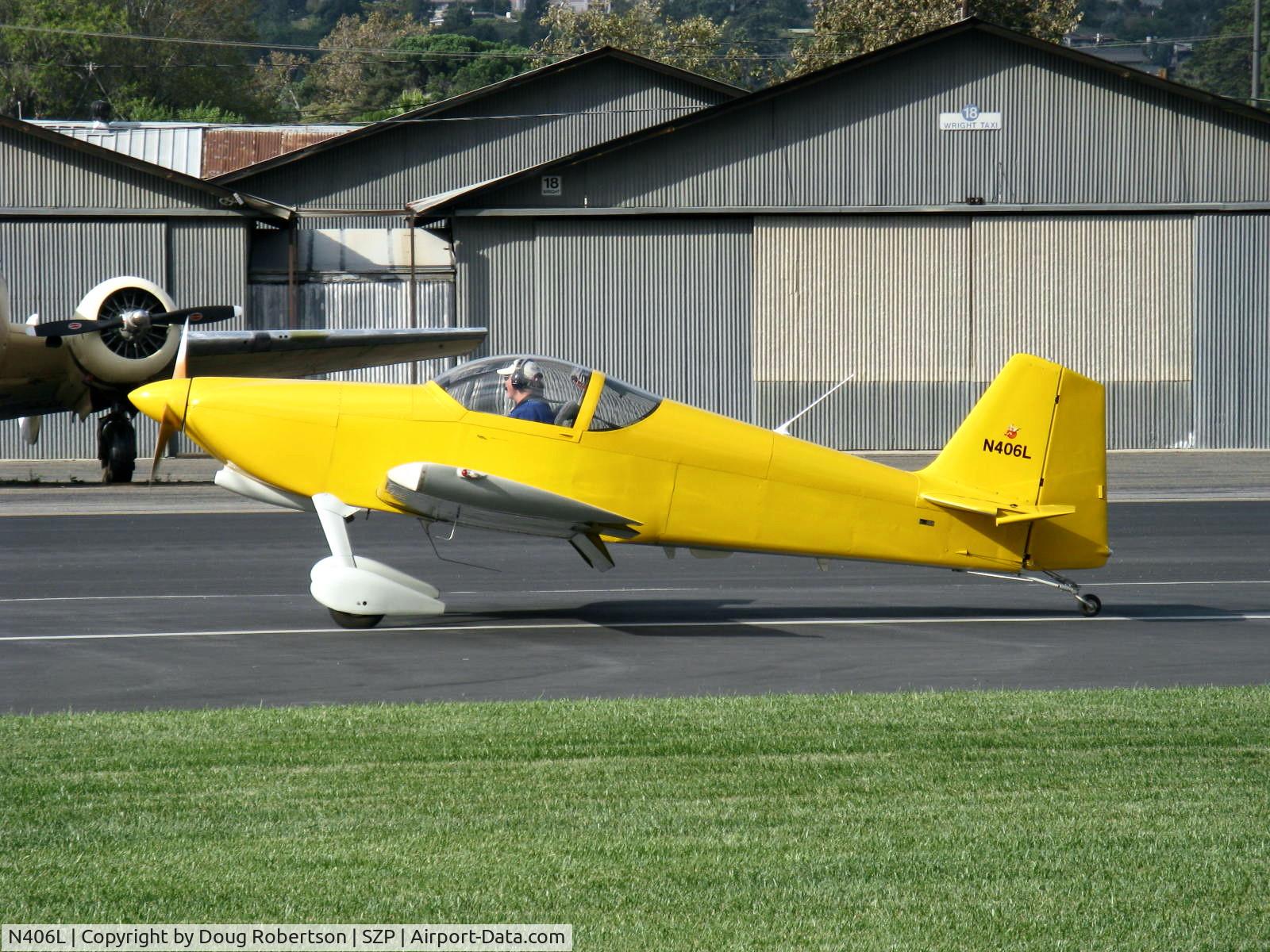 N406L, 2008 Vans RV-6 C/N 936, Provo PROVO 6, Lycoming O-320 160 Hp, taxi off the active