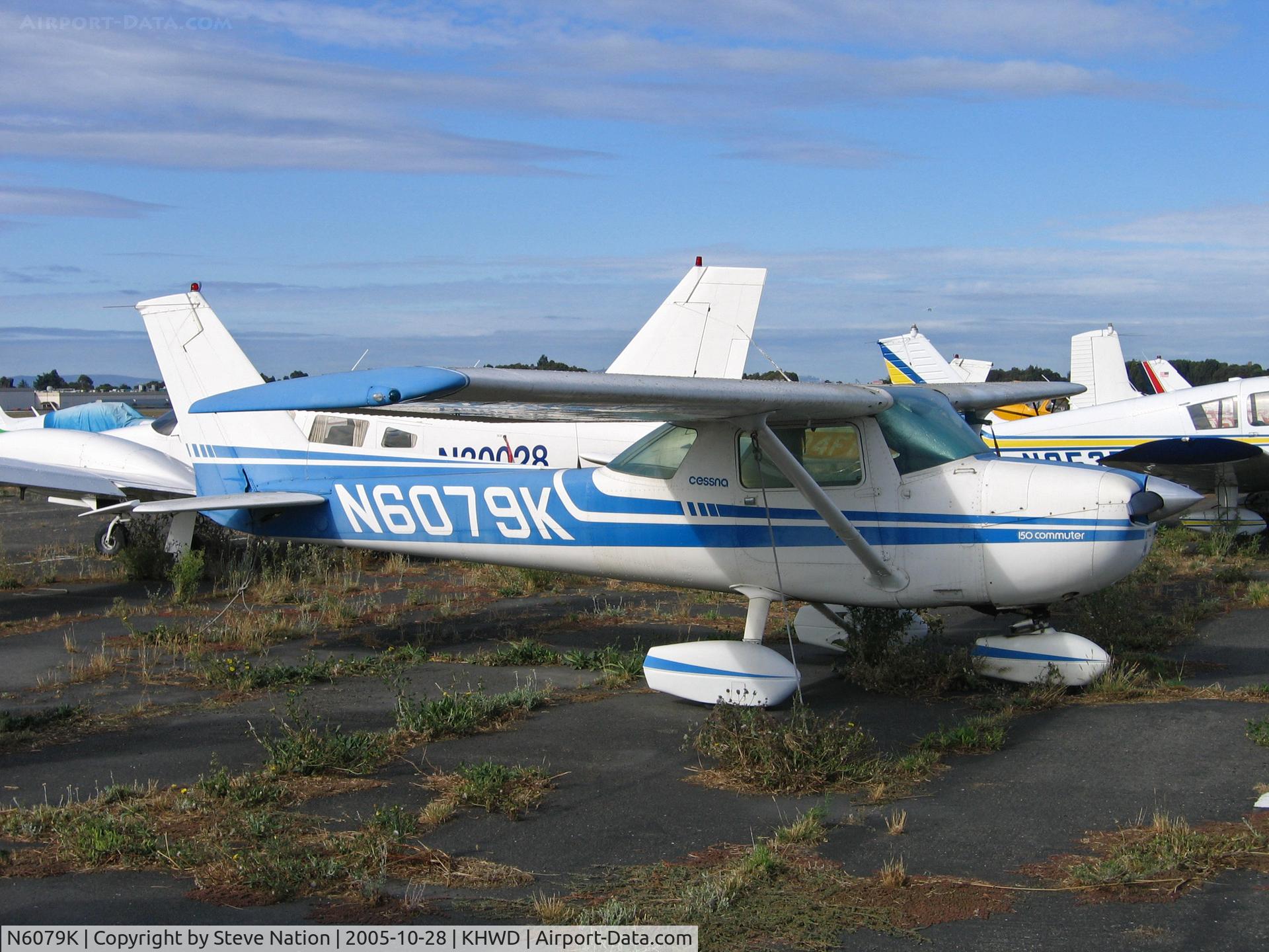 N6079K, 1975 Cessna 150M C/N 15077514, Locally-based 1975 Cessna 150M @ KHWD/Hayward Air Terminal, CA in Oct 2005
