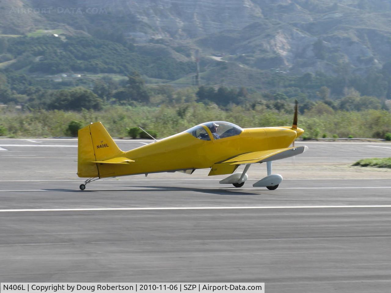 N406L, 2008 Vans RV-6 C/N 936, Provo PROVO 6, Lycoming O-320 160 Hp, landing Rwy 22
