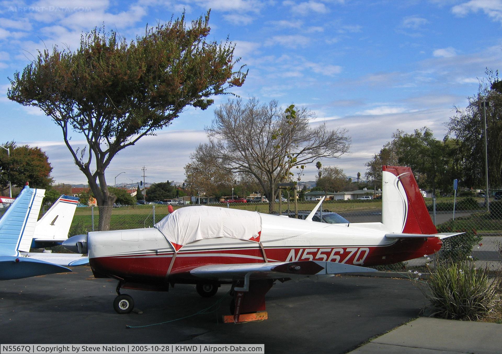 N5567Q, 1965 Mooney M20C Ranger C/N 2972, Locally-based 1965 Mooney M20E @ KHWD/Hayward Air Terminal, CA in Oct 2005