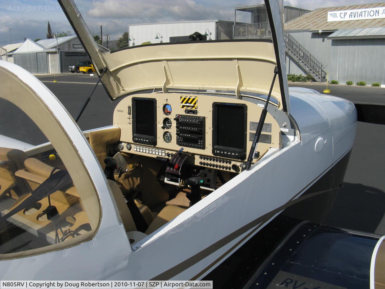N805RV, 2007 Vans RV-6A C/N 25686, 2007 Dierenfield VAN's RV-6A, Lycoming Aero Sport IO-390-X 210 Hp, glass panels with steam gauge backups