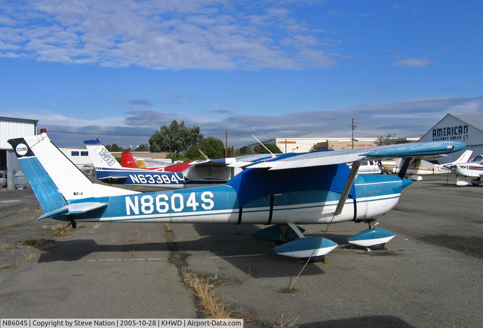 N8604S, 1965 Cessna 150F C/N 15061904, 1965 Cessna 150F @ KHWD/Hayward Air Terminal, CA home base in Oct 2005 (registration canceled Nov 27, 2007; exported to Philippines))