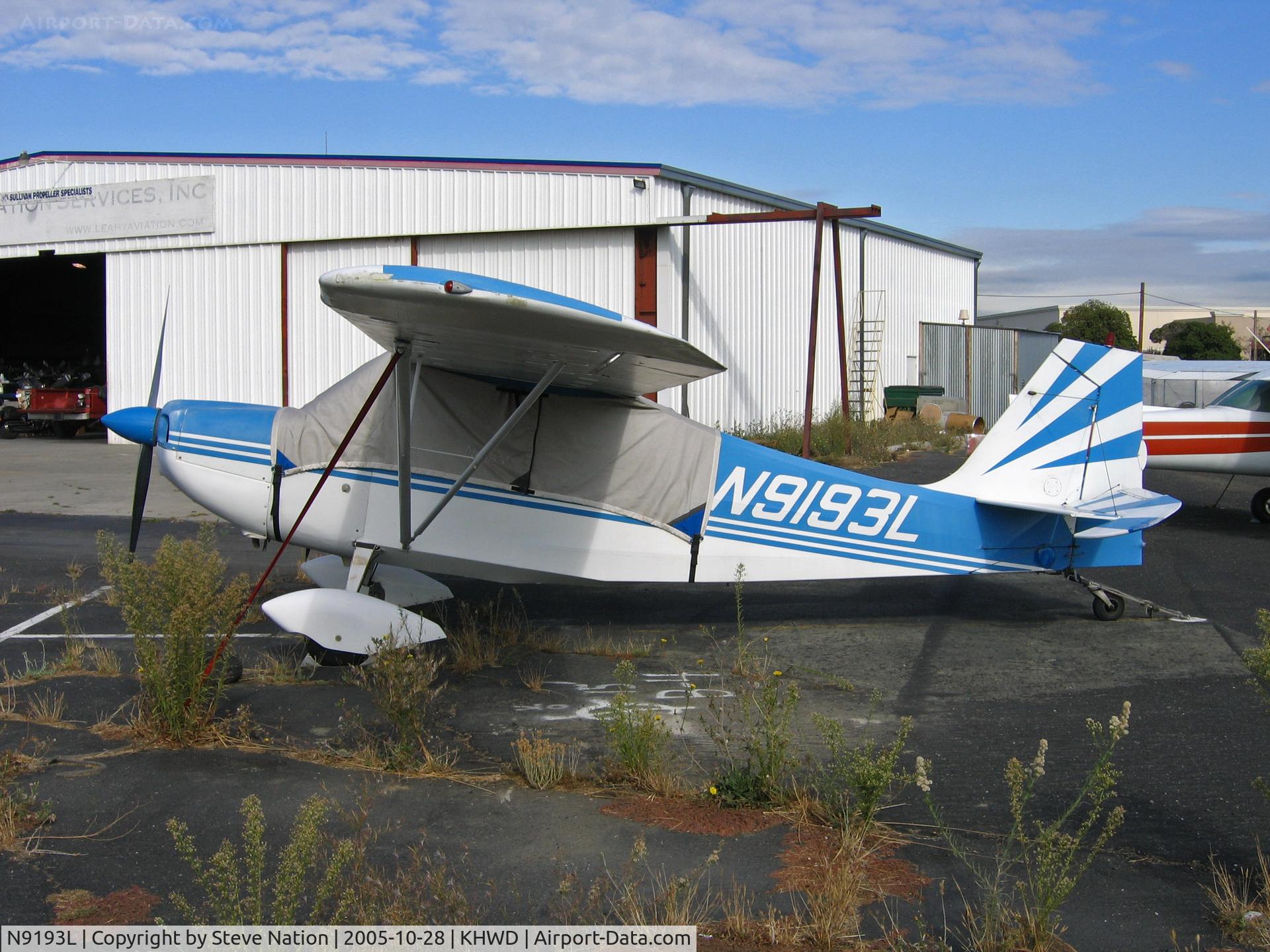 N9193L, 1971 Bellanca 7ECA Citabria C/N 817-72, 1971 Bellanca 7ECA @ KHWD/Hayward Air Terminal, CA home base in Oct 2005
