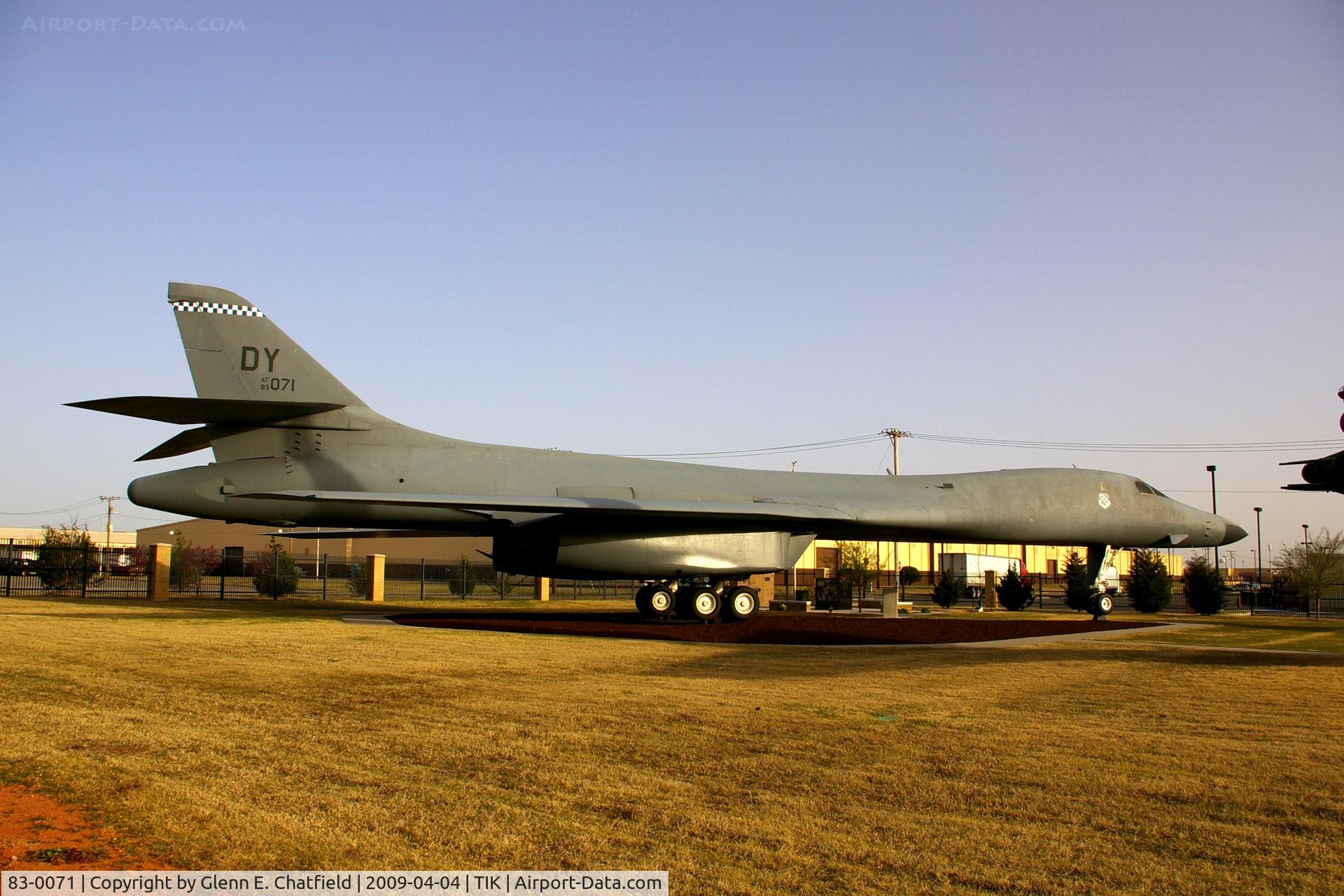 83-0071, 1983 Rockwell B-1B Lancer C/N 8, Heritage Collection at Tinker AFB, OK