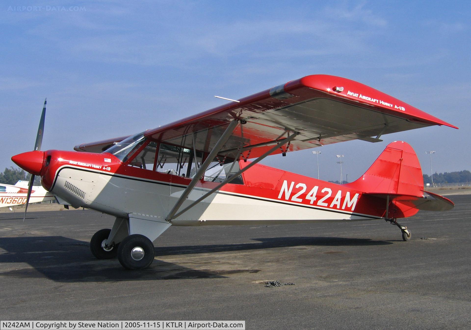 N242AM, 2003 Aviat A-1B Husky C/N 2242, 2003 Aviat Act A-1B @ Mefford Field, Tulare, CA in Nov 2005