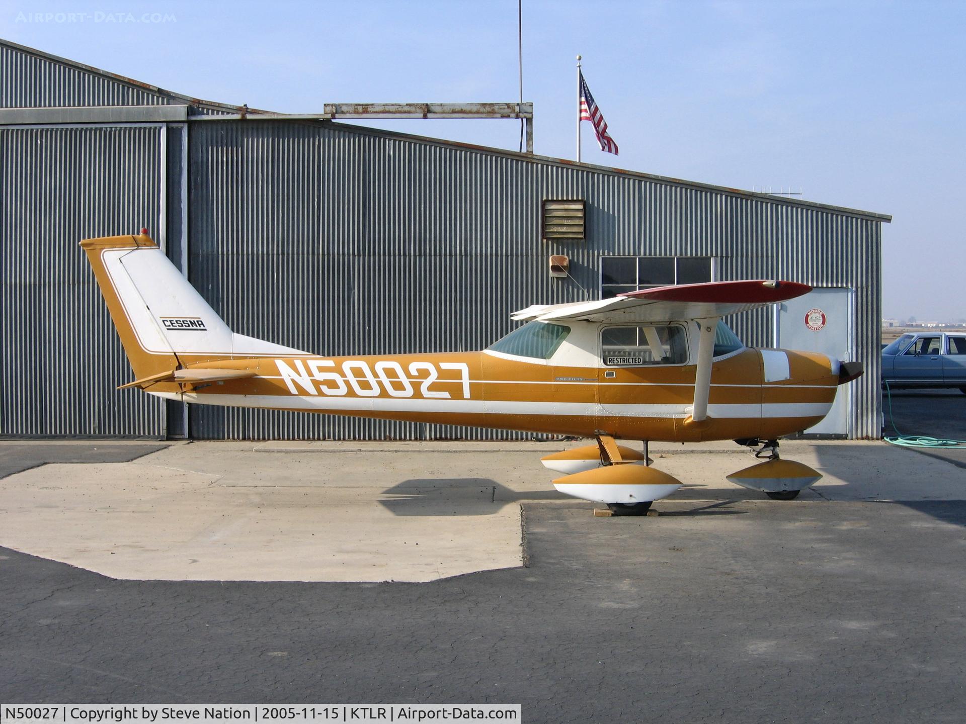 N50027, 1968 Cessna 150H C/N 15069021, 1968 Cessna 150H @ KTLR/Mefford Field, Tulare, CA home base in Nov 2005