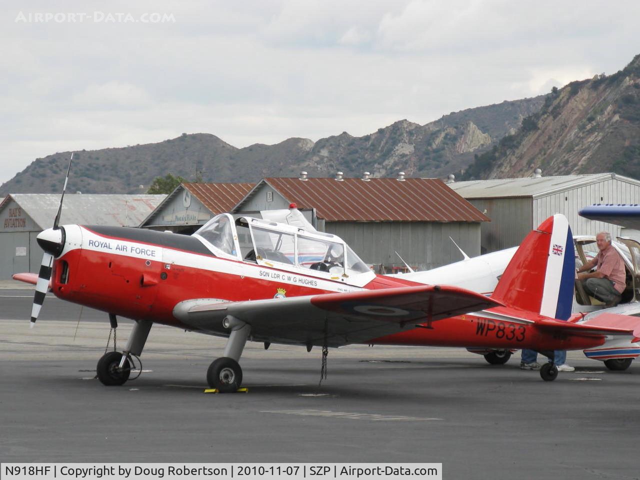 N918HF, 1952 De Havilland DHC-1 Chipmunk T.10 C/N C1/0714, 1952 DeHavilland(C) DHC-1 CHIPMUNK 22, DH Gipsy Major 10 Mk2 145 Hp inverted in-line