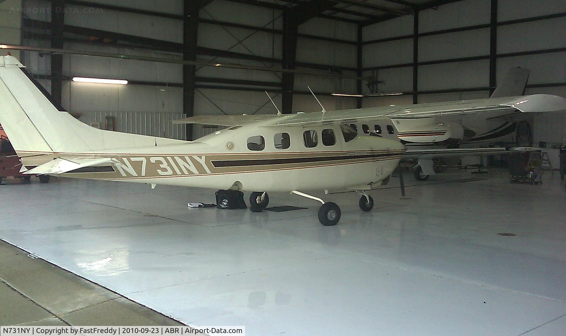 N731NY, 1980 Cessna P210N Pressurised Centurion C/N P21000516, hangar at Aberdeen