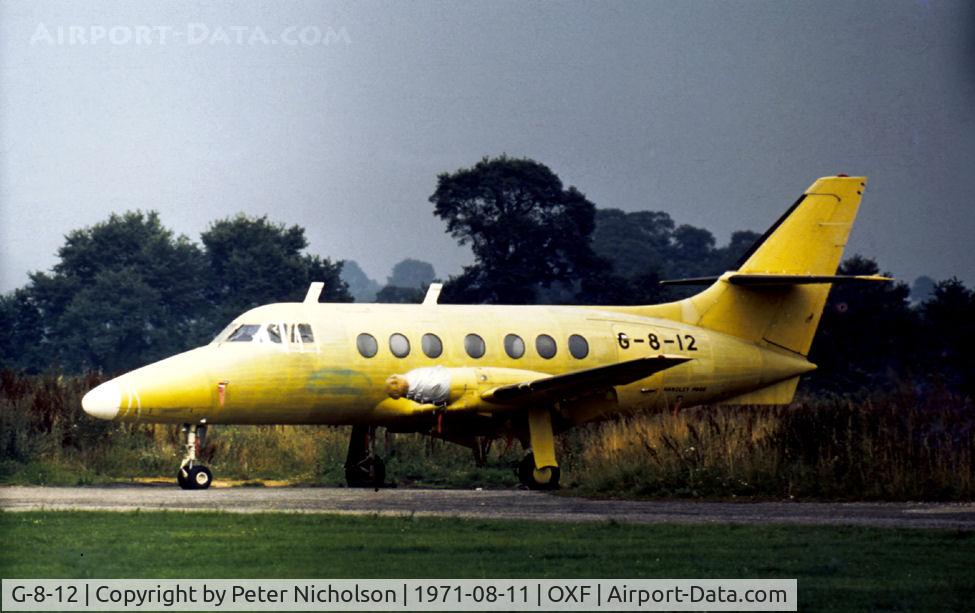 G-8-12, 1969 Handley Page HP137 Jetstream 1 C/N 234, Handley Page Jetstream in Class B civil markings at Kidlington in the Summer of 1971