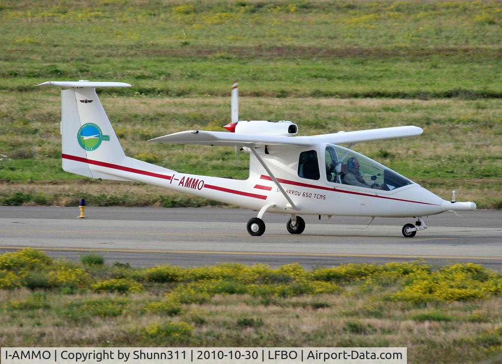 I-AMMO, 2003 Iniziative Industriali Italiane Sky Arrow 650TCNS C/N CNS027, Taxiing olding point rwy 14L for departure... ICARE 2010 Convention