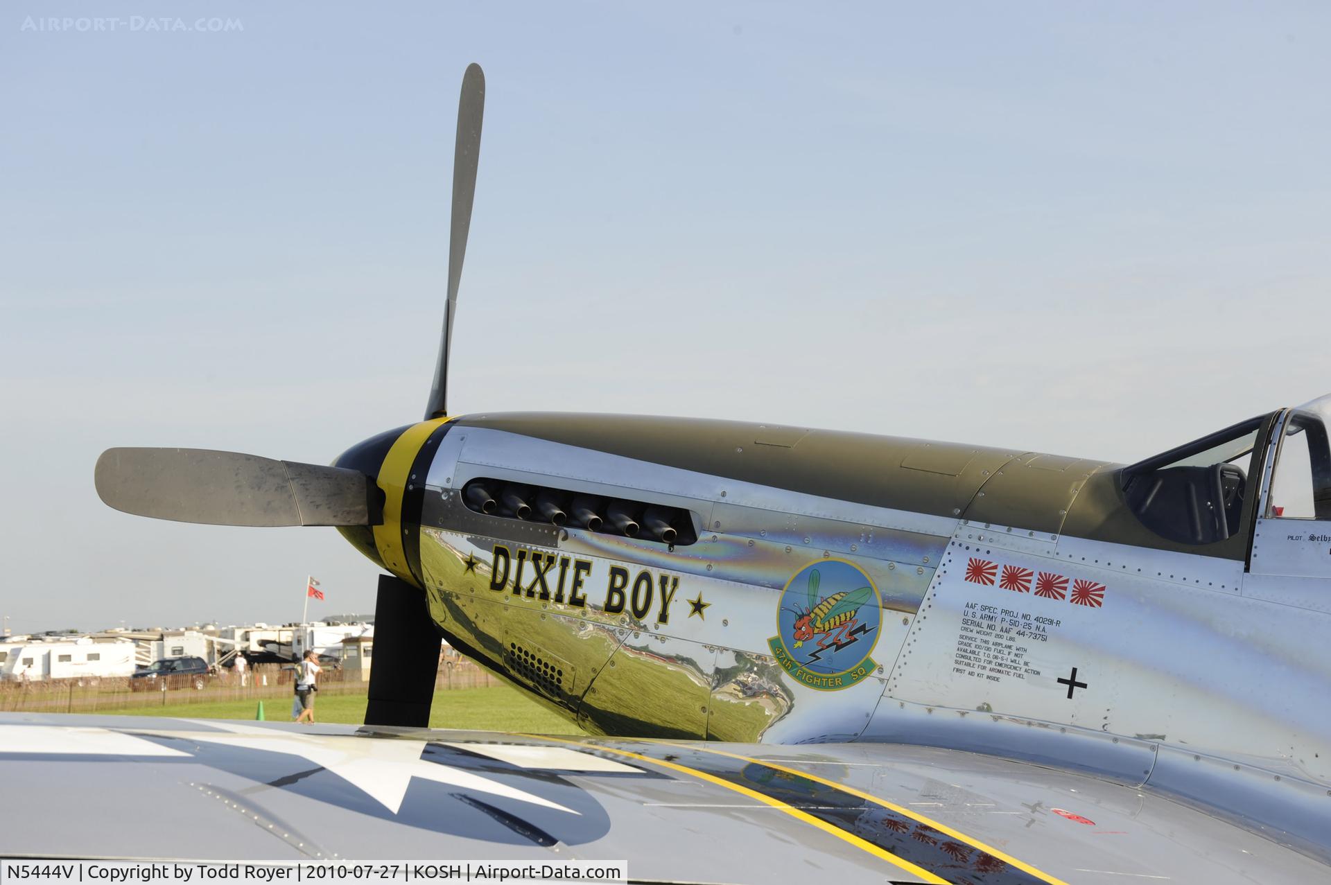 N5444V, 1944 North American F-51D-25-NA Mustang C/N 122-40291, EAA AIRVENTURE 2010