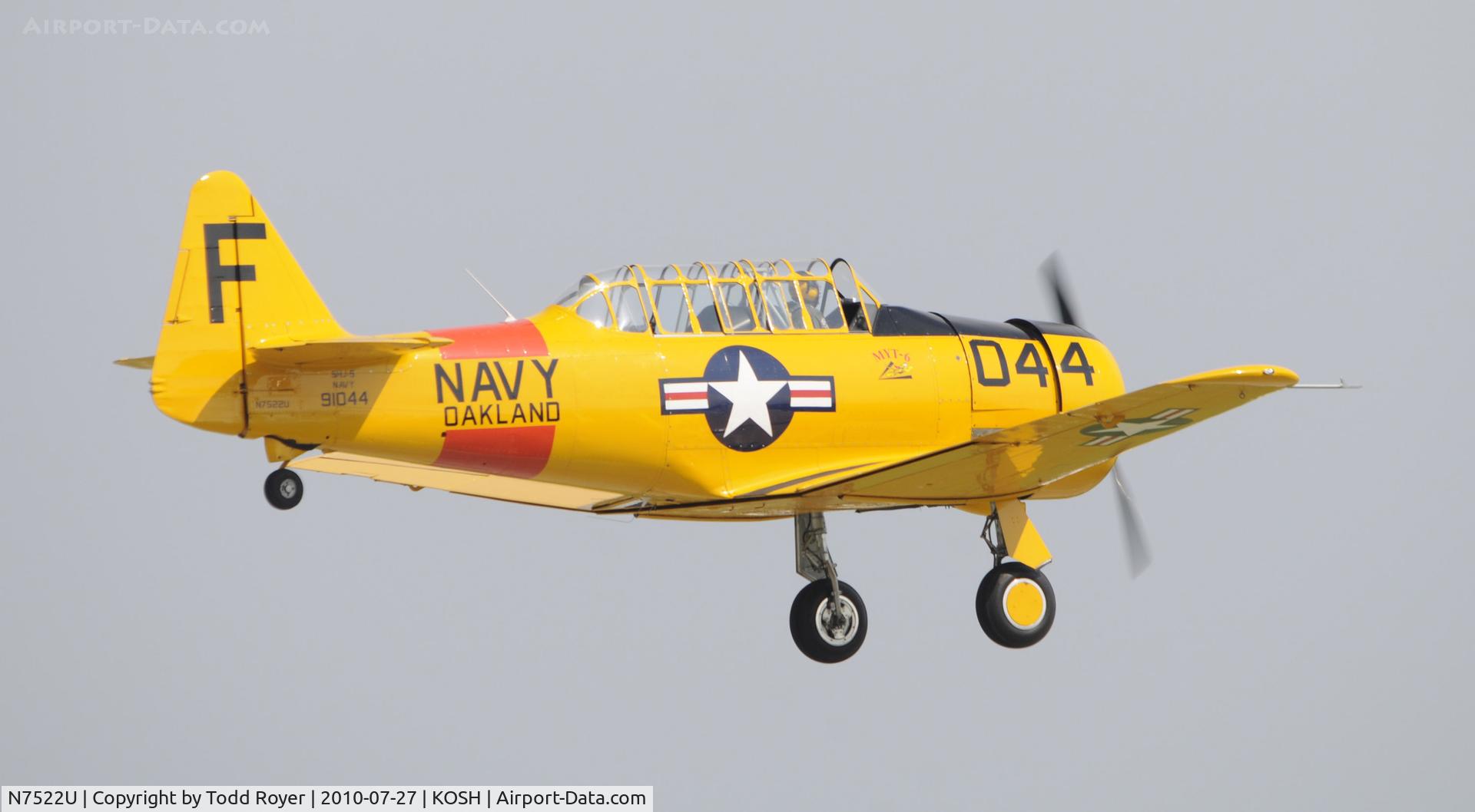 N7522U, 1952 Canadian Car & Foundry Harvard MK IV C/N CCF4-214, EAA AIRVENTURE 2010