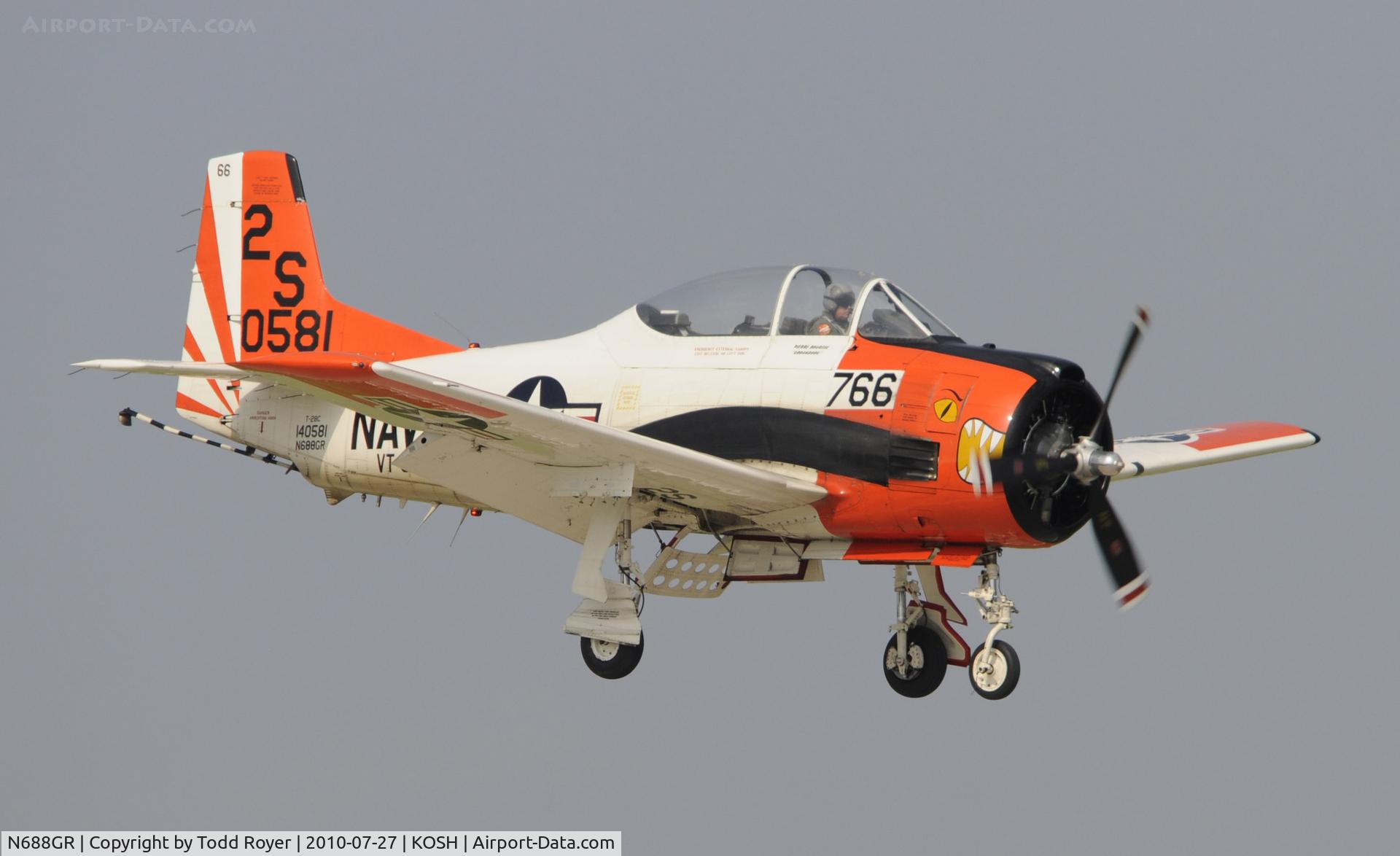 N688GR, 1958 North American T-28C Trojan Trojan C/N 226-158 (140581), EAA AIRVENTURE 2010