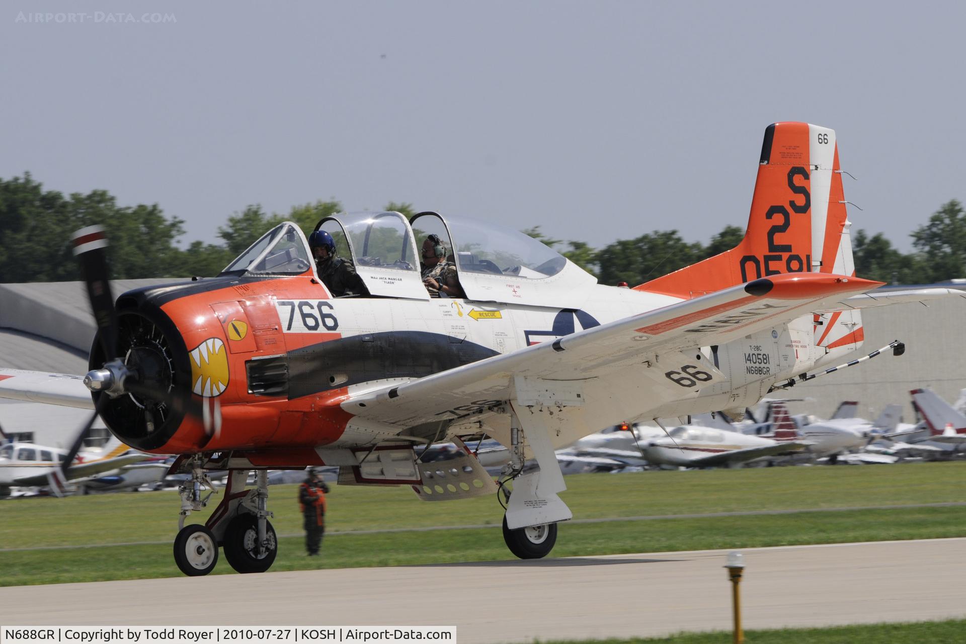N688GR, 1958 North American T-28C Trojan Trojan C/N 226-158 (140581), EAA AIRVENTURE 2010