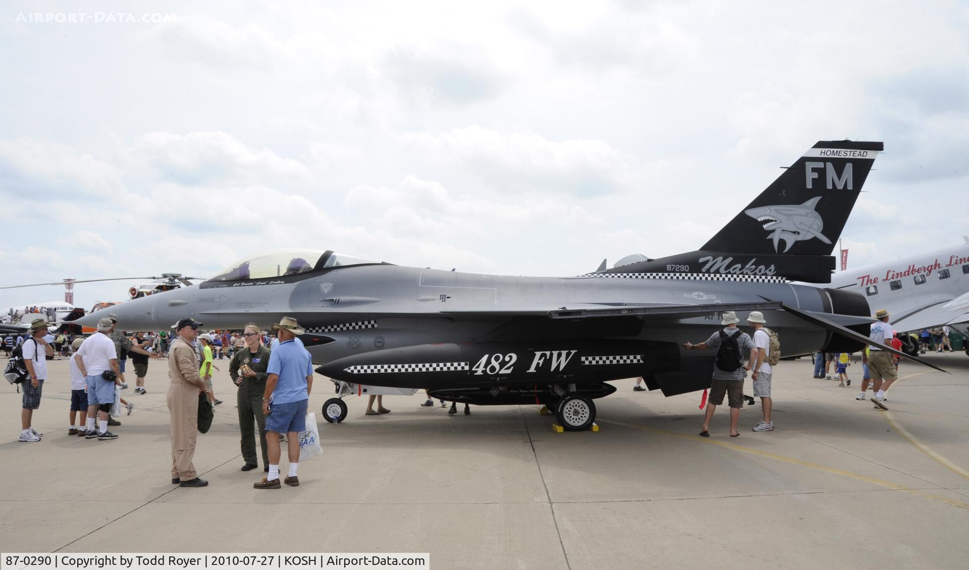 87-0290, 1987 General Dynamics F-16C Fighting Falcon C/N 5C-551, EAA AIRVENTURE 2010
