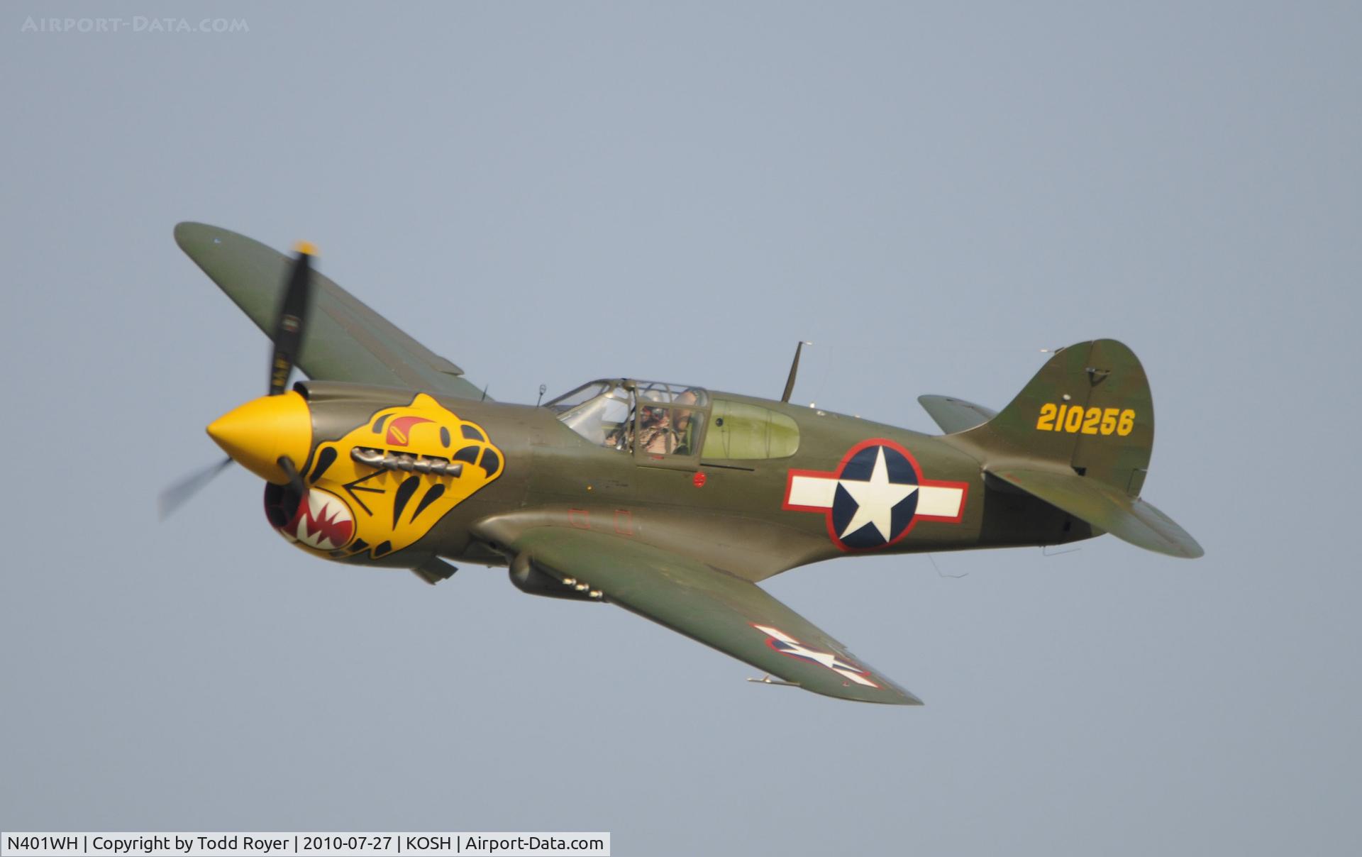 N401WH, 1942 Curtiss P-40K Warhawk C/N 42-10256, EAA AIRVENTURE 2010