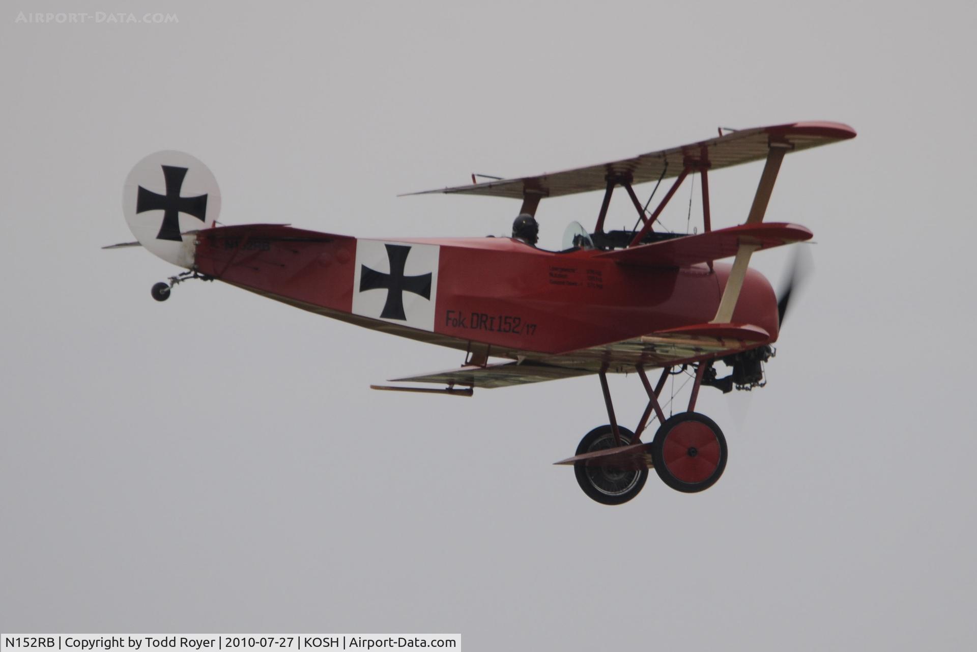 N152RB, 1978 Fokker DR-1 TRIPLANE C/N 20936, EAA AIRVENTURE 2010