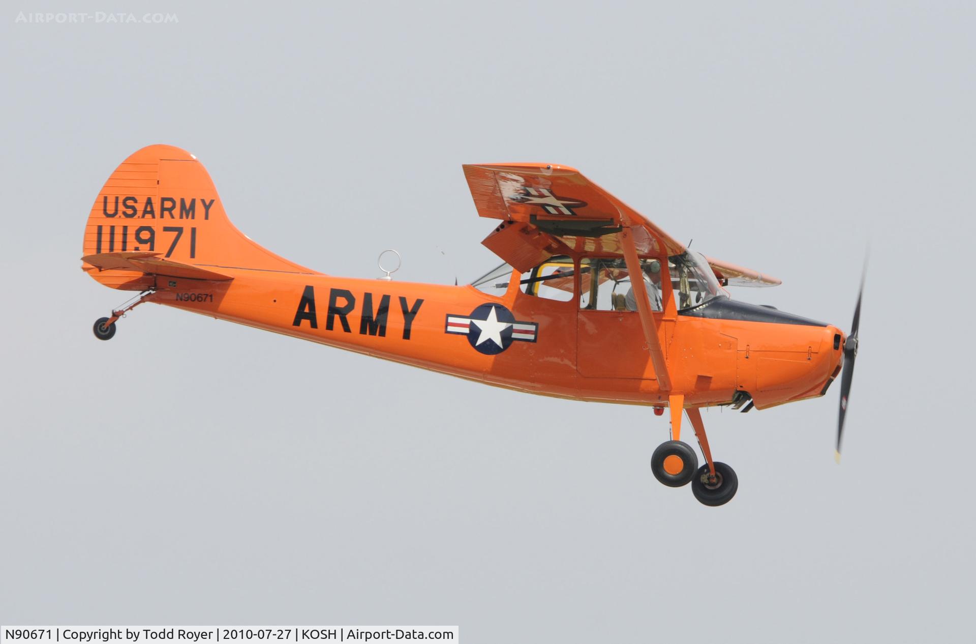 N90671, 1951 Cessna O-1A Bird Dog C/N 22285, EAA AIRVENTURE 2010