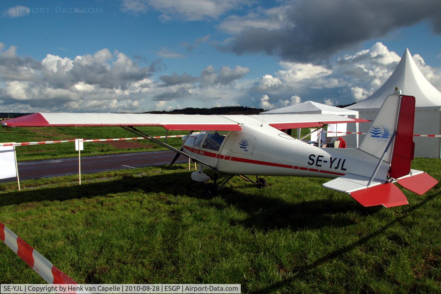 SE-YJL, 2008 Comco Ikarus C42B C/N 0805-6976, Ikarus C42B ultralight at Gothenburg Säve airport, Sweden.