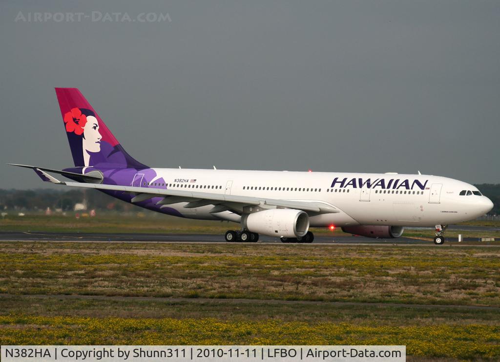 N382HA, 2010 Airbus A330-243 C/N 1171, Delivery day...