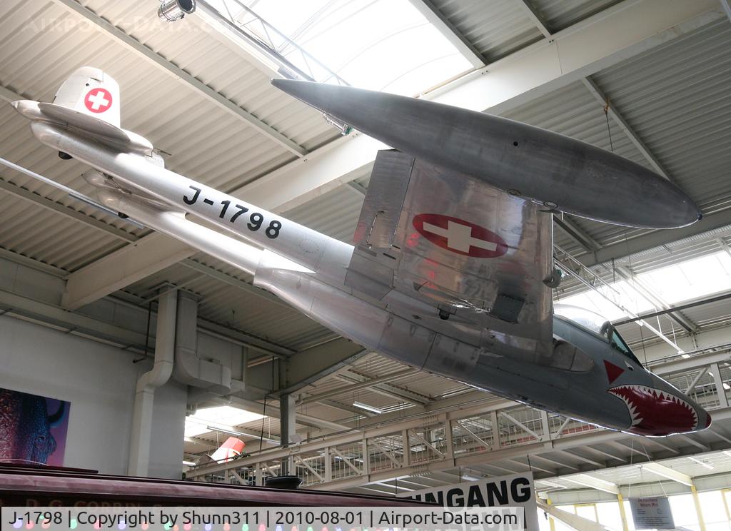 J-1798, De Havilland (F+W Emmen) DH-112 Venom FB.54 C/N 968, S/n 968 - Swiss Air Force Venom FB.54 preserved @ Sinsheim Museum...