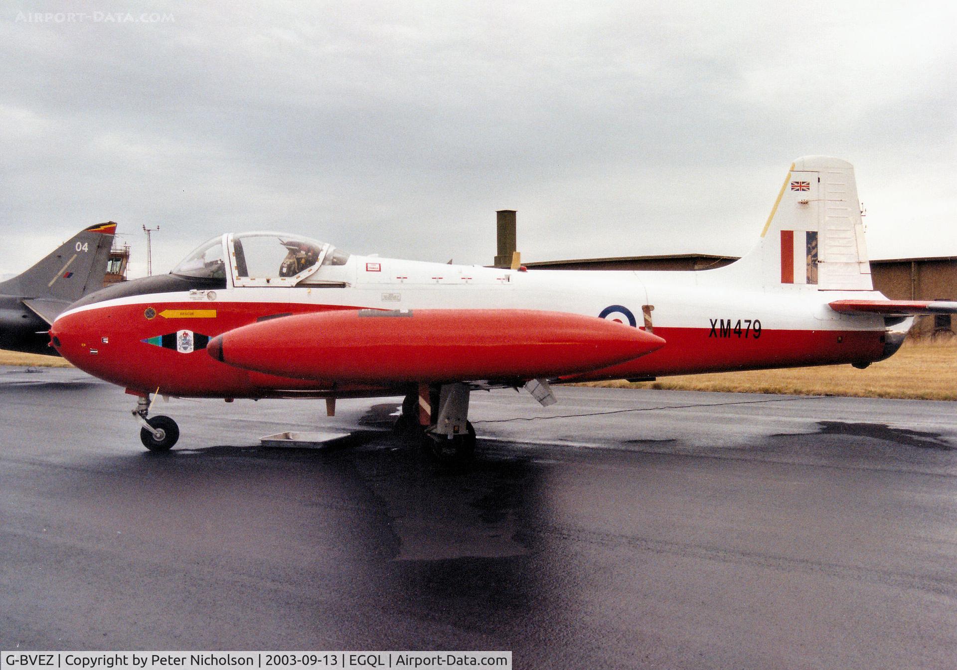 G-BVEZ, 1960 Hunting P-84 Jet Provost T.3A C/N PAC/W/9287, Jet Provost T.3A formerly active with 1 Flying Training School and now civilian registered as G-BVEZ on display at the 2003 RAF Leuchars Airshow.